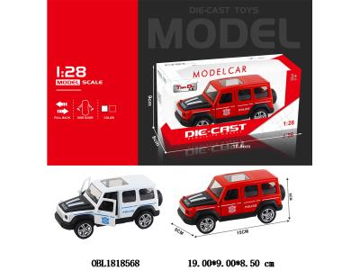 1:28仿真合金回力警车 2款混装 可开门_OBL1818568