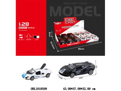 1:28仿真合金回力警车 可开门 2款混装 12只装1展示盒_OBL1818599