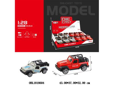 1:28仿真合金回力警车 可开门 2款混装 12只装1展示盒_OBL1818604