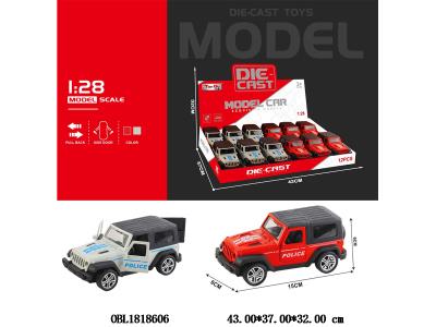 1:28仿真合金回力警车 可开门 2款混装 12只装1展示盒_OBL1818606