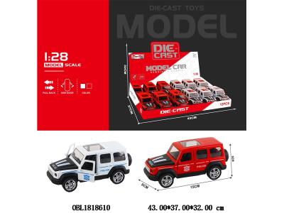 1:28仿真合金回力警车 可开门 2款混装 12只装1展示盒_OBL1818610