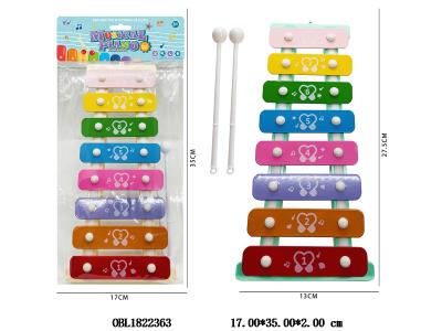 八音敲琴 配2个锤 2色混装_OBL1822363