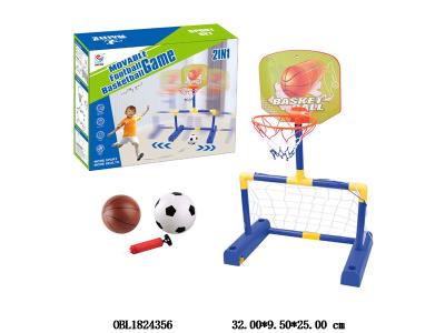 二合一移动足球门/篮球套装 3*AG13包电 球出厂无充气_OBL1824356