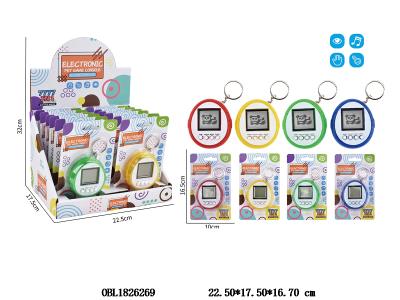 宠物游戏机配钥匙扣 2*AAA不包电 12板装1展示盒 4色混装_OBL1826269