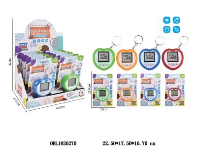 宠物游戏机配钥匙扣 2*AAA不包电 12板装1展示盒 4色混装_OBL1826270
