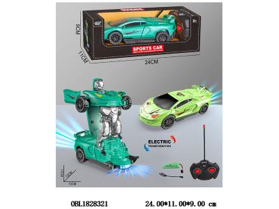 二通遥控变形车 车身3*AAA不包电 遥控器2*AA不包电 27频率 2色混装_OBL1828321