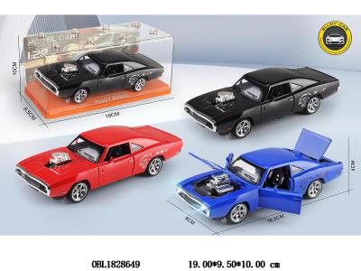 1:28合金回力车带灯光声音 可开门 3*AG13包电 3色混装_OBL1828649