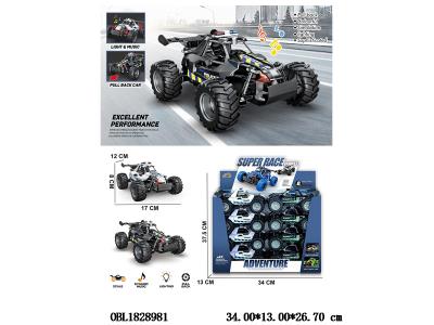 回力警车带灯光音乐 3*AG13包电 2色混装 8只装一展示盒_OBL1828981