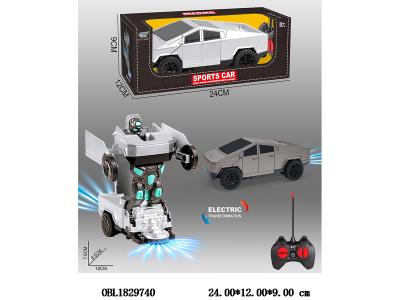 四通遥控变形车 车身3*AAA不包电 遥控器2*AA不包电 27频率 2色混装_OBL1829740