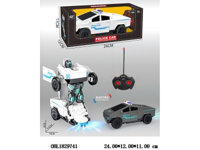 二通遥控变形车 车身3*AAA不包电 遥控器2*AA不包电 27频率 2色混装_OBL1829741