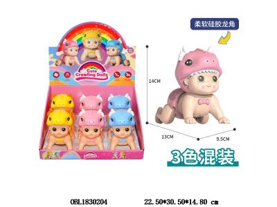 电动龙宝爬娃 3*AAA不包电 6只装一展示盒_OBL1830204