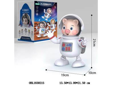 电动太空小猪 带灯光音乐跳舞 3*AA不包电_OBL1830215