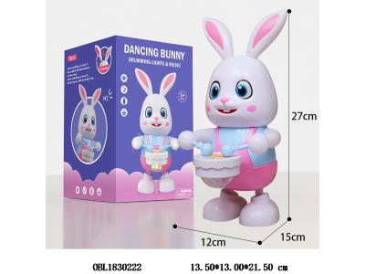 电动兔子 带灯光音乐跳舞 3*AA不包电_OBL1830222
