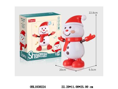 电动雪人 带灯光音乐跳舞 3*AA不包电_OBL1830224