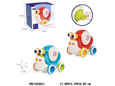 阿贝鲁滑行蜗牛手拍鼓带灯光音乐 2*AA不包电 2色混装_OBL1834011