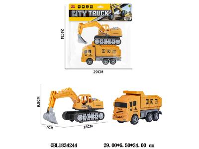惯性翻斗车/回力挖土车 2款混装_OBL1834244