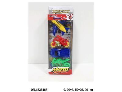 4只装滑行客机/摩托车/跑车 3款4色混装_OBL1835468