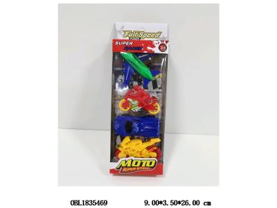 4只装滑行客机/摩托车/跑车 3款4色混装_OBL1835469