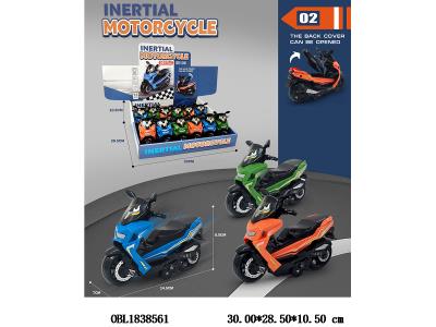 惯性摩托车 3色混装 12只装1展示盒_OBL1838561
