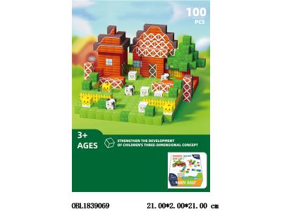 益智积木 农场磁力积木 100pcs_OBL1839069
