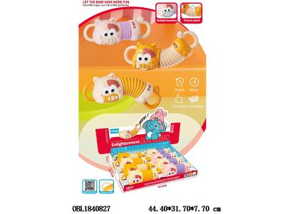 猫咪手风琴带灯光音乐 4色混装 2*AAA不包电 8只装1展示盒_OBL1840827