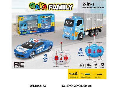 5通遥控车带灯光音乐 配1只4通遥控车 配2*USB线 车身各3.7V锂电池包电 遥控器各2*AA不包电_OBL1843133