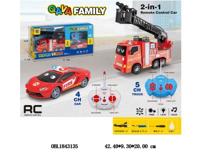 5通遥控车带灯光音乐 配1只4通遥控车 配2*USB线 车身各3.7V锂电池包电 遥控器各2*AA不包电_OBL1843135