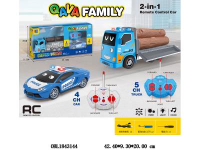 5通遥控车带灯光音乐 配1只4通遥控车 配2*USB线 车身各3.7V锂电池包电 遥控器各2*AA不包电_OBL1843144