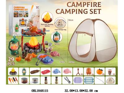 户外露营套装 带灯光声音 火堆3*AA都不包电_OBL1848115