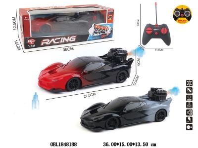 5通遥控车带灯光喷雾 配USB线 车身3.7V锂电池包电 遥控器2*AA不包电 2色混装 27频率_OBL1848188