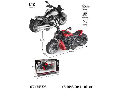 1:12合金回力摩托车 2色混装_OBL1848798