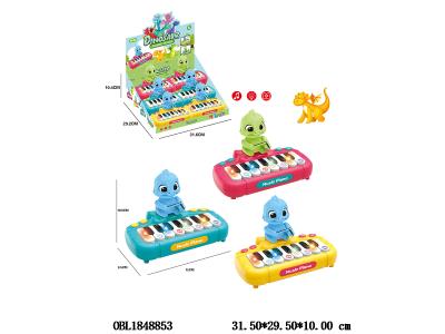 电子琴 3*AA不包电 3色混装 棘龙 6只装一展示盒_OBL1848853