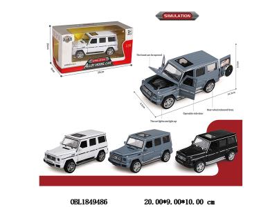 合金回力车带灯光音乐 可开门 3*LR44包电 3色混装_OBL1849486