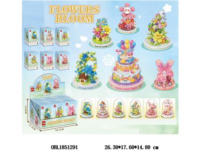 益智积木 繁花似锦系列 6款混装 6小盒装一展示盒_OBL1851291