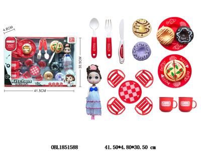 餐桌套装配3寸实身芭芘_OBL1851588