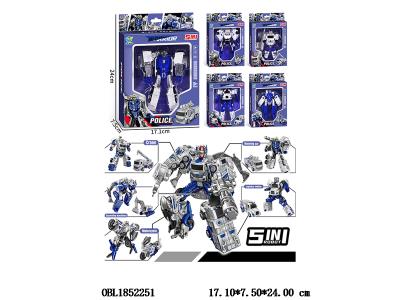 五合一变形雷霆警者 5款混装_OBL1852251