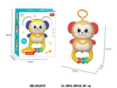 卡通猴子带灯光音乐 2*AA不包电 2色混装_OBL1852679