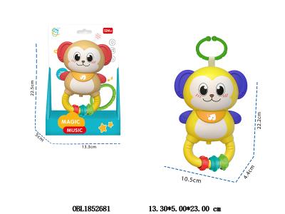 卡通猴子带灯光音乐 2*AA包电 2色混装_OBL1852681