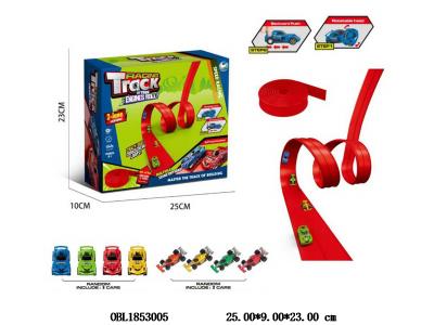 回力轨道车套装 配随机2只旋转回力车 随机2只合金滑行方程车_OBL1853005