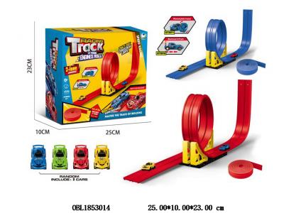 回力轨道车套装 配随机2只旋转回力车 2色混装_OBL1853014