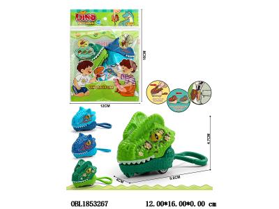 2只装咬手恐龙回力车钥匙扣 4色混装_OBL1853267