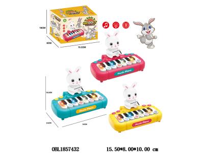 兔子八键琴 3*AA不包电 3色混装_OBL1857432