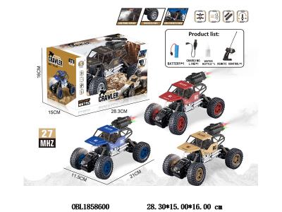 合金翻爬遥控车 带灯光喷雾 配USB线 车身3.7v锂电池包电 遥控2*AA不包电 27频率 4色混装_OBL1858600