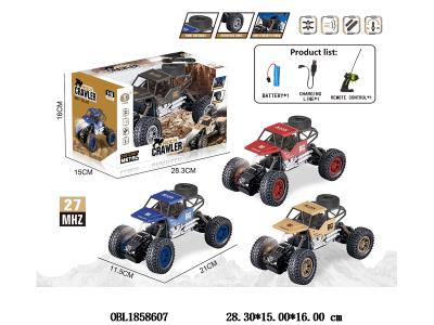 合金翻爬遥控车 带灯光 配USB线 车身3.7v锂电池包电 遥控2*AA不包电 27频率 4色混装_OBL1858607