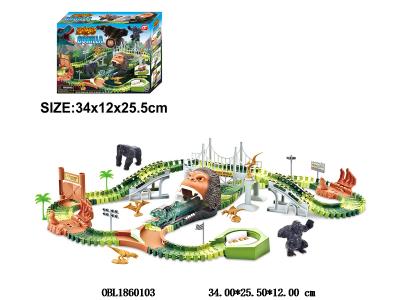 电动积木轨道车套装带灯光 1*AA不包电_OBL1860103