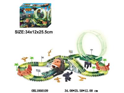 电动积木轨道车套装带灯光 1*AA不包电_OBL1860109