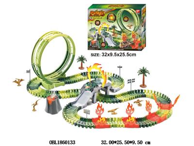 电动积木轨道车套装带灯光 1*AA不包电_OBL1860133