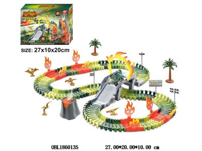 电动积木轨道车套装带灯光 1*AA不包电_OBL1860135