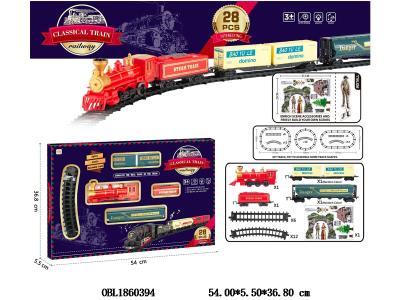 电动轨道火车套装带灯光音乐 2*AA不包电_OBL1860394