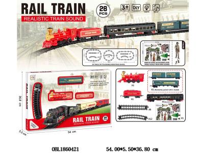 电动轨道火车套装带灯光音乐 2*AA不包电 2款随机混装_OBL1860421